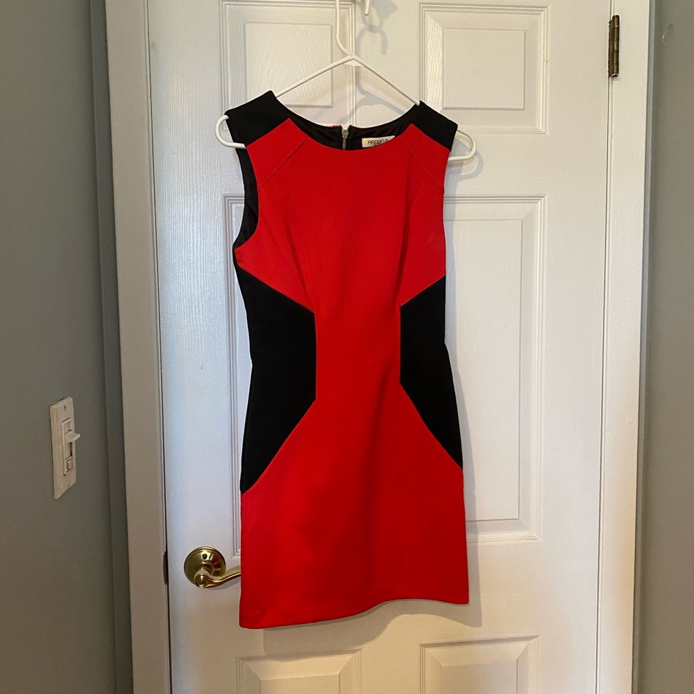 Arden B Black and Red Mini Dress Formal Business